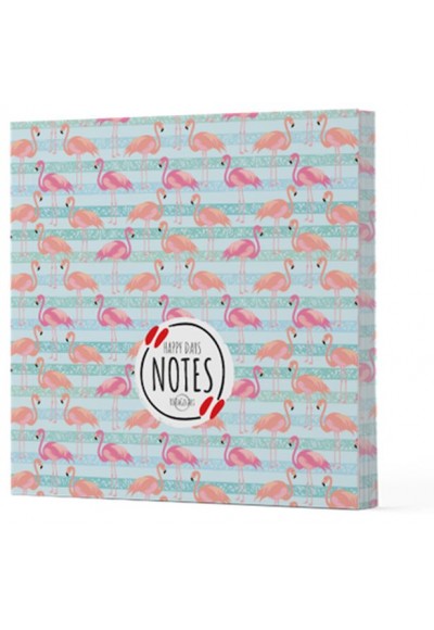 Flamingo 1 - Çizgisiz Yan Boyamalı Defter