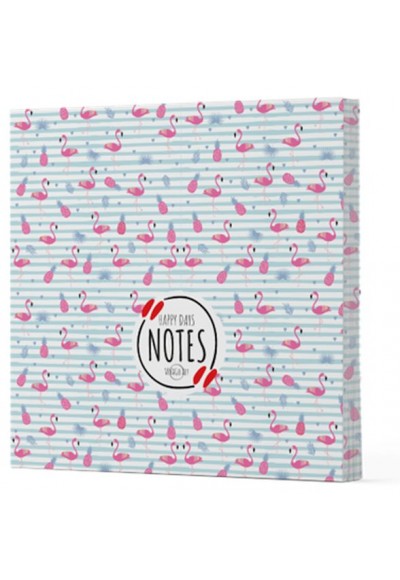 Flamingo 4 - Çizgisiz Yan Boyamalı Defter