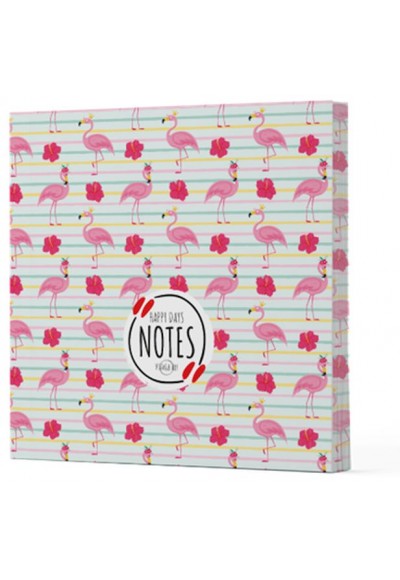 Flamingo 2 - Çizgisiz Yan Boyamalı Defter
