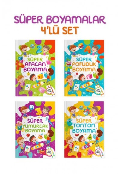 Süper Boyamalar – 4 Kitaplık Set