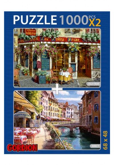 Jolly Friar + Annecy / 2x1000 Parça Puzzle (40141)