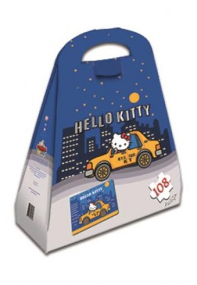 Hello Kitty Çantalı Yap Boz Taksi 108 Parça Puzzle (40612)