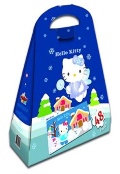 Hello Kitty Çantalı Yap Boz Kış 48 Parça Puzzle (40615)