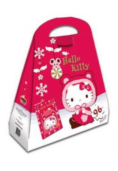 Hello Kitty Çantalı Yap Boz Kırmızı Pelerin 96 Parça Puzzle (40644)