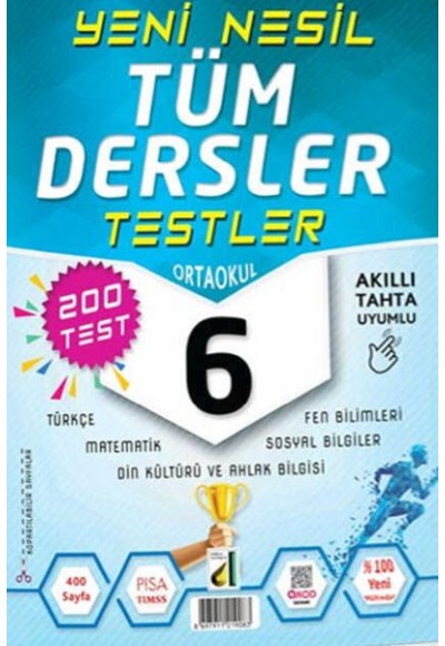 Damla Yeni Nesil Tüm Dersler Testler-6. Sınıf