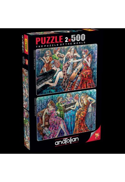 Anatolian 2x500 Parça Puzzle 3612 Renkli Notalar 1/2