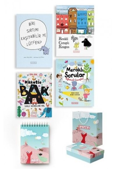 Ketebe Çocuk Set 3 (4 Kitap Takım + Çanta Kutu ve Defter Hediyeli)