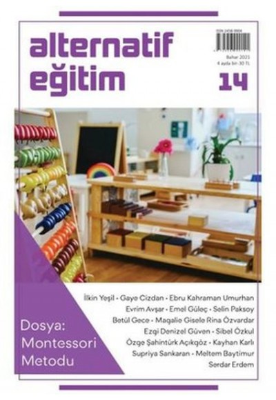 Alternatif Eğitim Dergisi 14.Sayı Montessori Metodu