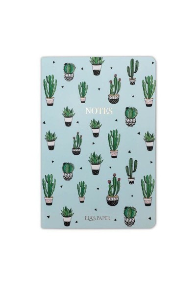 Kaktüs Mavi Notebook - Defter