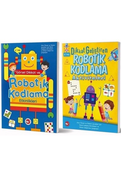 6+ Yaş İçin Temel Kodlama Aktiviteleri Seti - 2 Kitap Takım