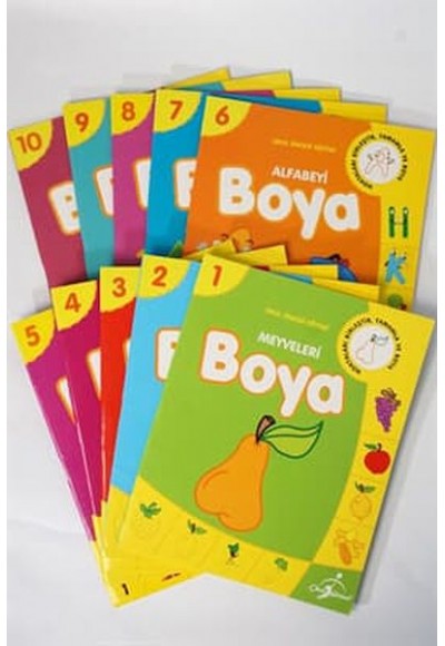 Okul Öncesi Boyamalı Alıştırma 10 Kitap 320 Sayfa