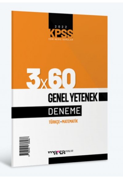 Marka Yayınları 2022 KPSS Genel Yetenek 3×60 Deneme
