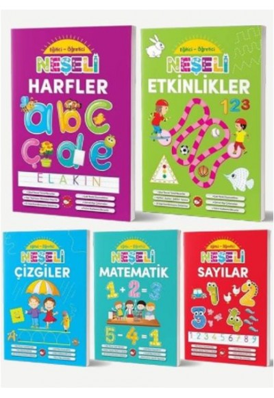 Okul Öncesi Eğitici Öğretici Neşeli Etkinlikler Seti (5 Kitap Takım)