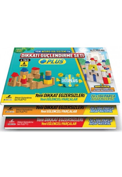 Dikkati Güçlendirme Seti Plus 4 Yaş Kitap