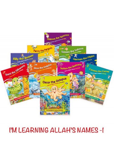 Allahın İsimlerini Öğreniyorum - 1 (10 Kitap Set İngilizce)