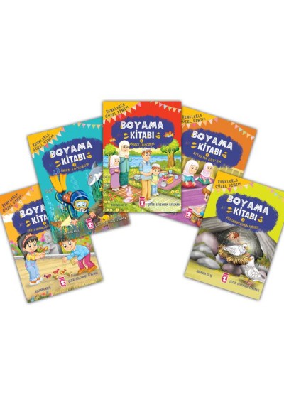 Renklerle Güzel Dinim Boyama Kitabı Set (5 Kitap)