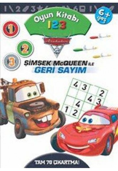 Arabalar - Oyun Kitabı Şimşek McQueen ile Geri Sayım