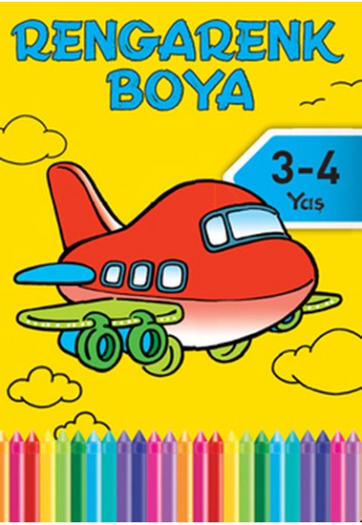 Rengarenk Boya -1 / 3-4 Yaş Sarı Kitap