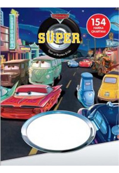Disney Arabalar Süper Oyun ve Boyama Kitabı