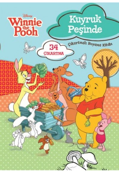 Winnie the Pooh Kuyruk Peşinde Çıkartmalı Boyama Kitabı