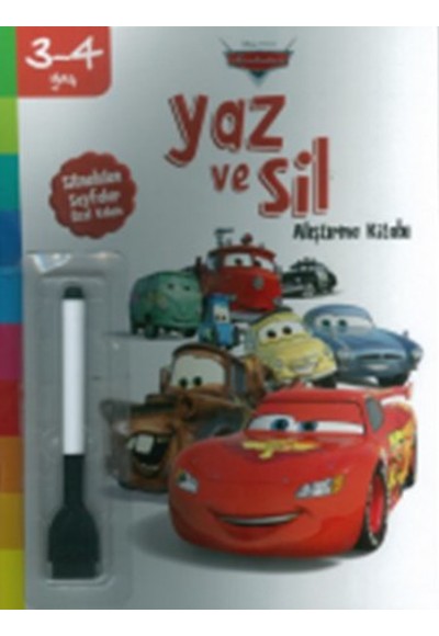 Disney 3-4 Yaş Yaz ve Sil Arabalar