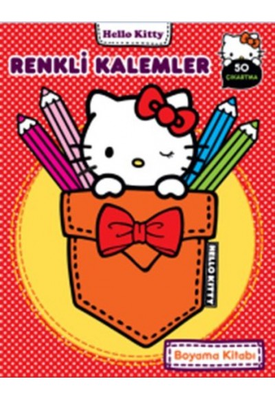 Hello Kitty Renkli Kalemler Boyama Kitabı