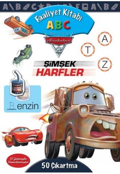 Disney Arabalar Faaliyet Kitabı ABC - Şimşek Harfler