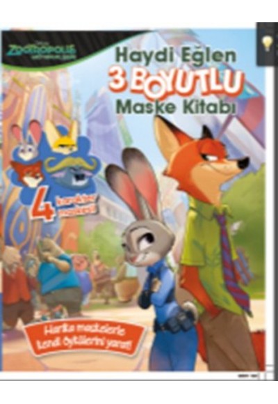 Disney Zootropolis Hayvanlar Şehri 3 Boyutlu Maske Kitabı