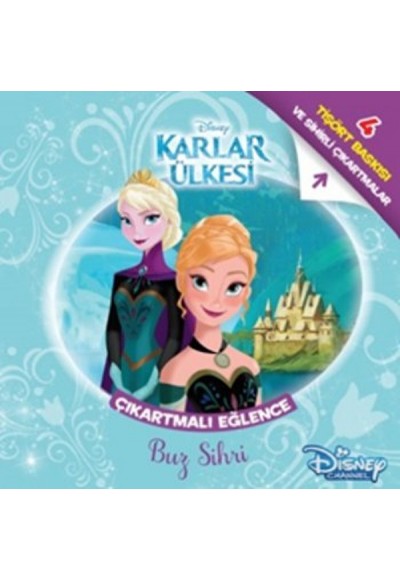 Disney Karlar Ülkesi Çıkartmalı Eğlence Tişört Baskılı - Buz Sihri