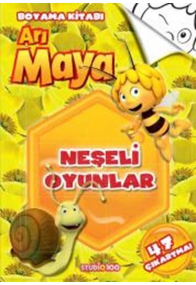 Arı Maya - Neşeli Oyunlar Boyama Kitabı