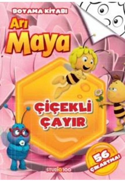 Arı Maya - Çiçekli Çayır Boyama Kitabı