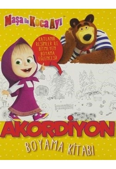 Maşa ile Koca Ayı-Akordiyon Boyama Kitabı