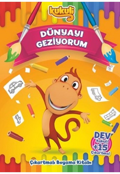 Kukuli-Dünyayı Geziyorum-Çıkartmalı Boyama