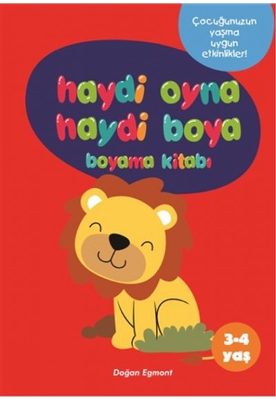 Haydi Oyna Haydi Boya Boyama Kitabı 1 (3-4 Yaş)
