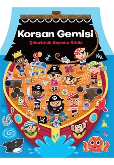 Korsan Gemisi Çıkartmalı Boyama Kitabı