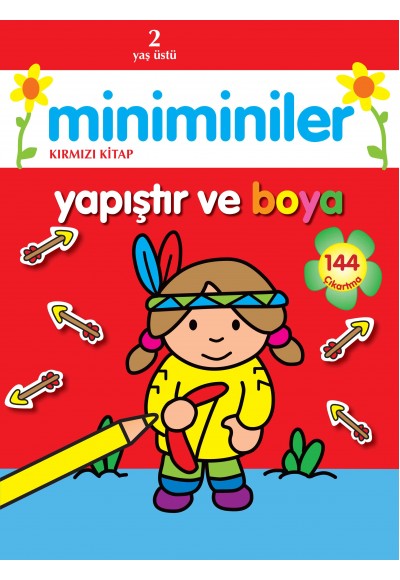 Miniminiler Yapıştır ve Boya (Kırmızı Kitap)