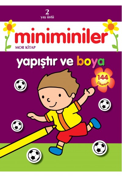 Miniminiler Yapıştır ve Boya (Mor Kitap)