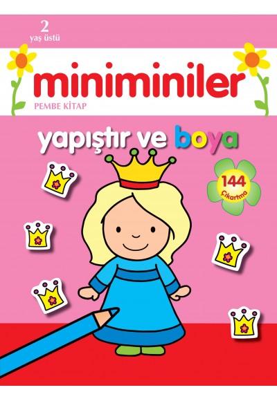 Miniminiler Yapıştır ve Boya (Pembe)