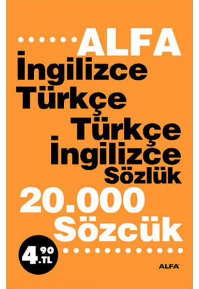 Alfa İngilizce-Türkçe/Türkçe-İngilizce Sözlük