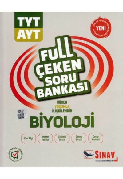 Sınav TYT AYT Biyoloji Full Çeken Soru Bankası (Yeni)