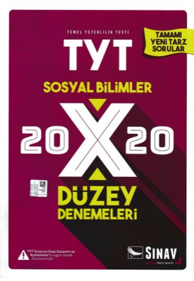 Sınav TYT Sosyal Bilimler 20x20 Düzey Denemeleri (Yeni)