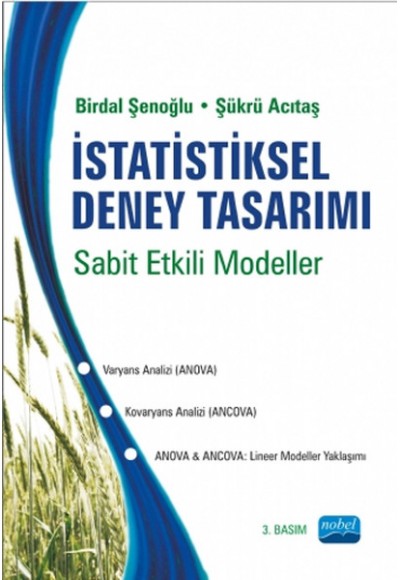 İstatistiksel Deney Tasarımı  Sabit Etkili Modeller