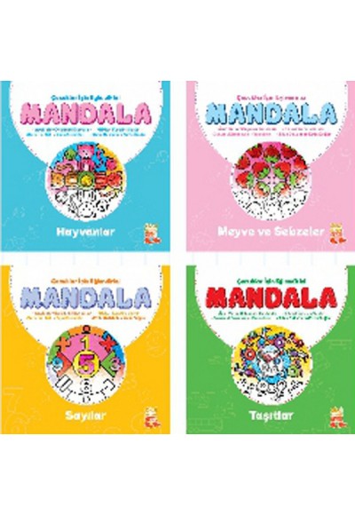Çocuklar İçin Eğlendirici Mandala Set (4 Kitap)