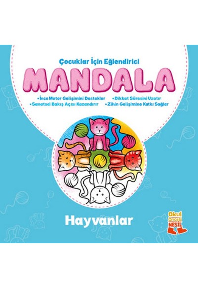 Çocuklar İçin Eğlendirici Mandala - Hayvanlar