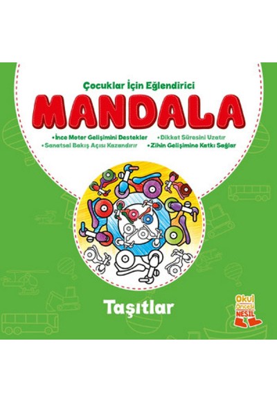 Çocuklar İçin Eğlendirici Mandala - Taşıtlar