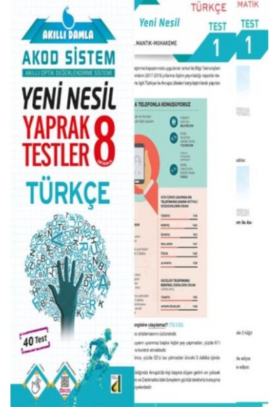 Akıllı Damla Türkçe Yeni Nesil Yaprak Testler-8. Sınıf