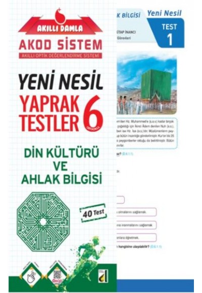 Akıllı Damla Din Kültürü Ve Ahlak Bilgisi Yeni Nesil Yaprak Testler-6. Sınıf