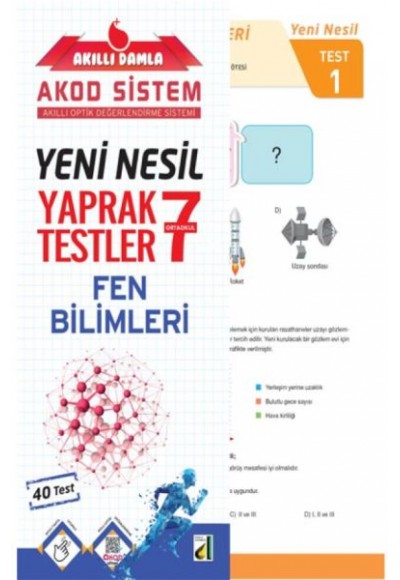 Akıllı Damla Fen Bilimleri Yeni Nesil Yaprak Testler-7. Sınıf