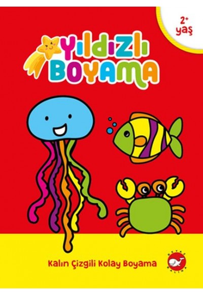 Yıldızlı Boyama - Kalın Çizgili Kolay Boyama