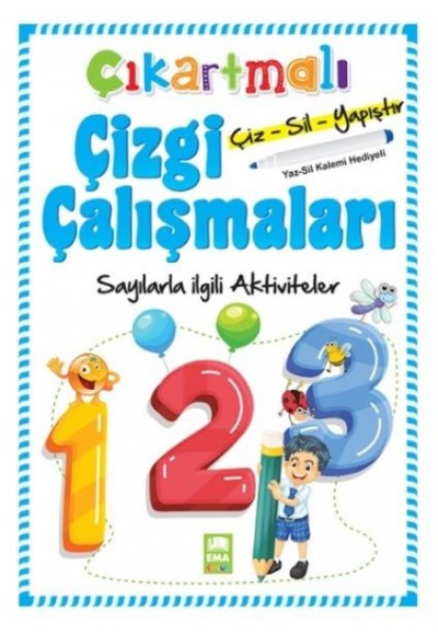 Çıkartmalı Çizgi Çalışmaları-Sayılarla ilgili Aktiviteler